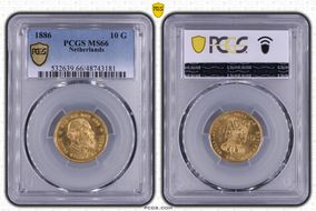 1886 10 G KM-106  Au MS66