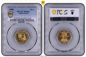 1886 10 G KM-106  Au MS66