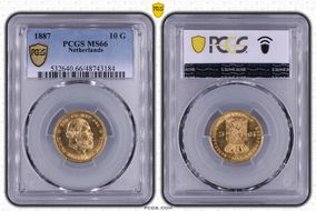 1887 10 G KM-106  Au MS66