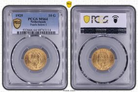 1925 10 G Pearls below I KM-162  Au MS64