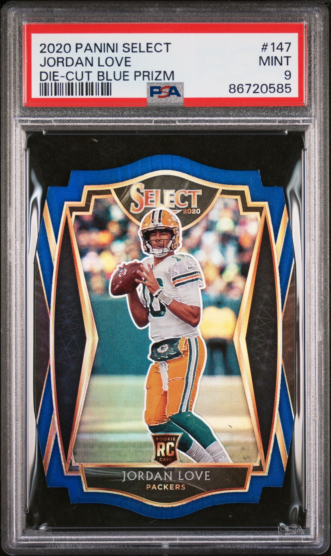 2020 Panini PANINI SELECT DIE-CUT PURPLE PRIZM #147 Jordan Love front