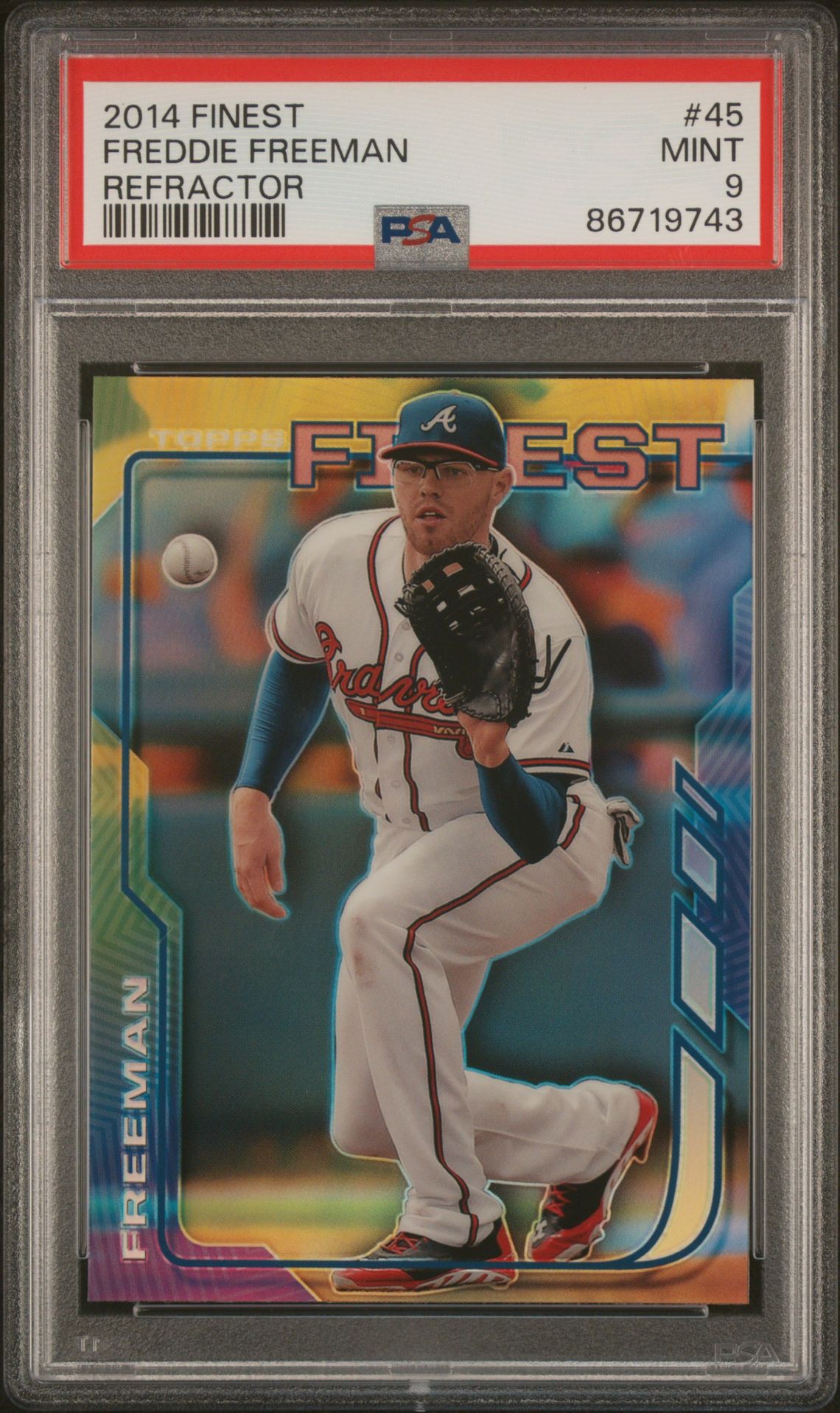2014 Finest FINEST Refractor #45 Freddie Freeman front
