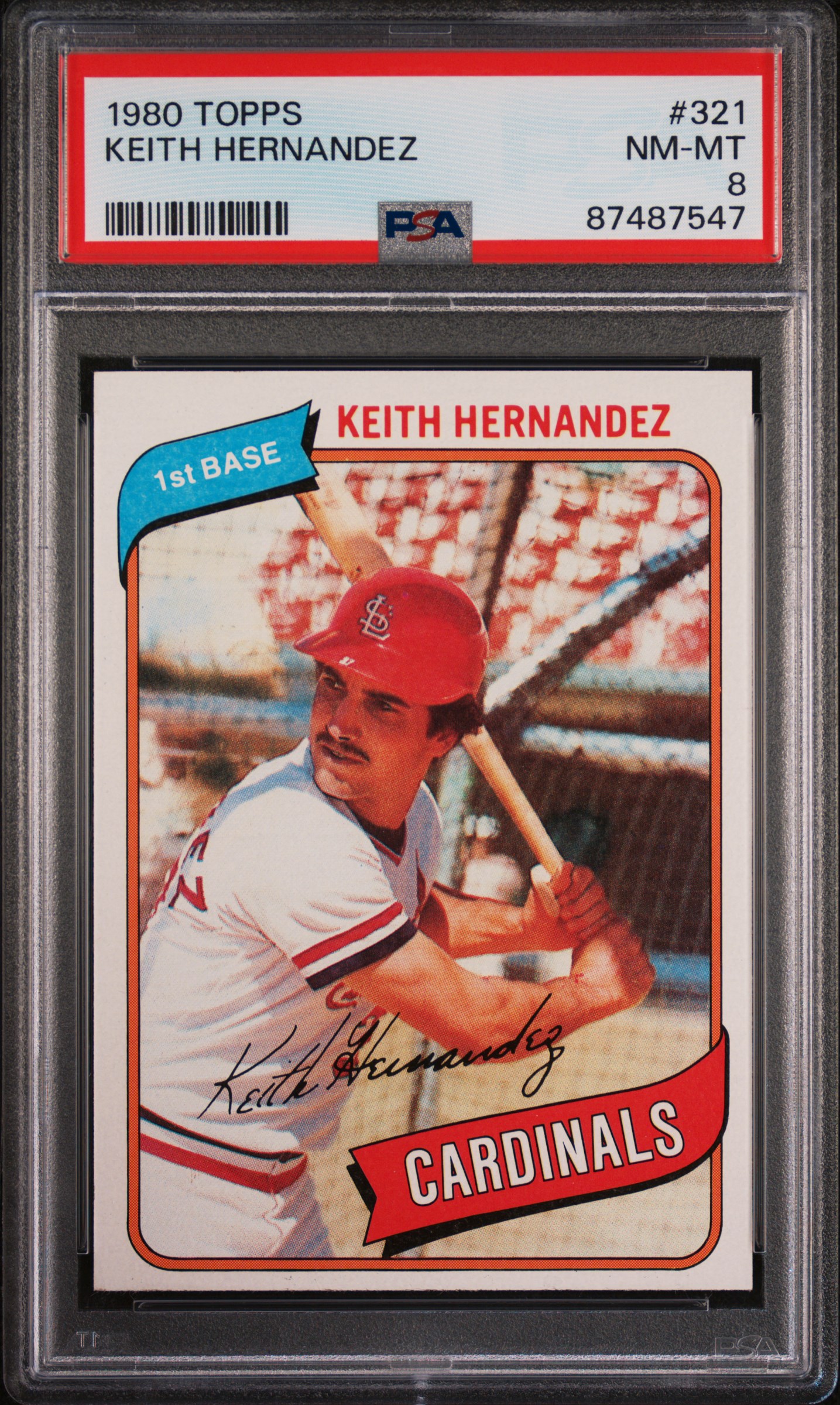 1980 Topps #321 Keith Hernandez – PSA NM-MT 8