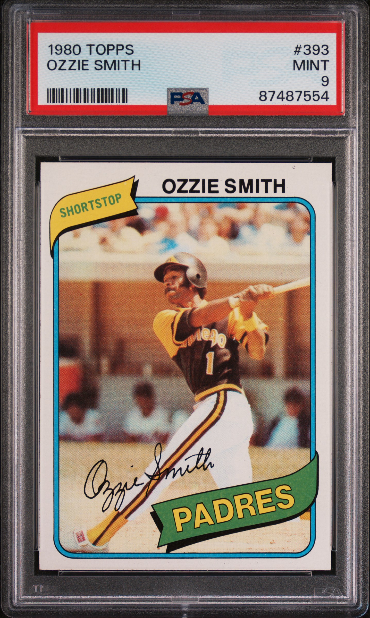 1980 Topps #393 Ozzie Smith – PSA MINT 9