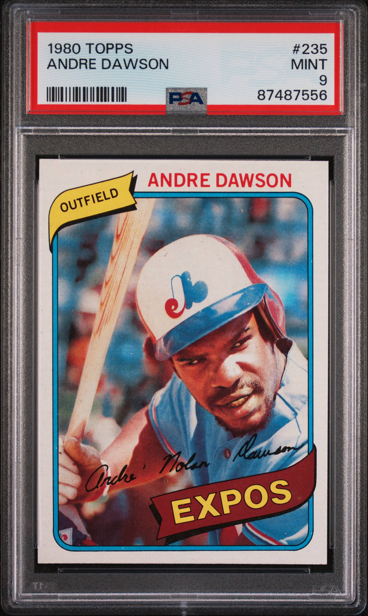 1980 Topps #235 Andre Dawson – PSA MINT 9