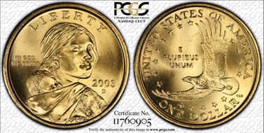 2003-D SAC$1 MS67