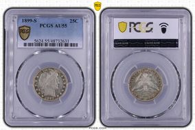1899-S 25C AU55