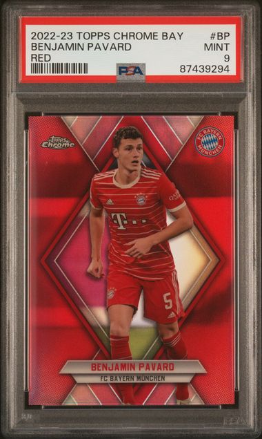 2022 Topps Topps Chrome Red Refractor Benjamin Pavard Fc front