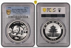 1995 10 Yn Panda at Shore Silver PAN-249A PR67DCAM