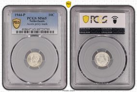 1944-P 10C Acorn privy mark KM-163  Ag MS65
