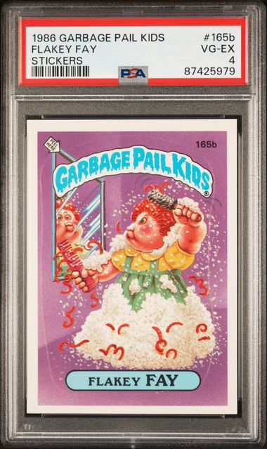 1986 Topps GARBAGE PAIL KIDS STICKERS STICKERS #165B Flakey Fay front