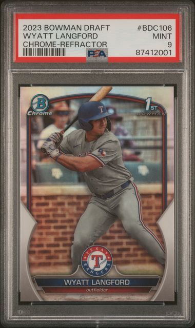 2023 Bowman Bowman Draft Refractor #BDC-106 Wyatt Langford B4d front