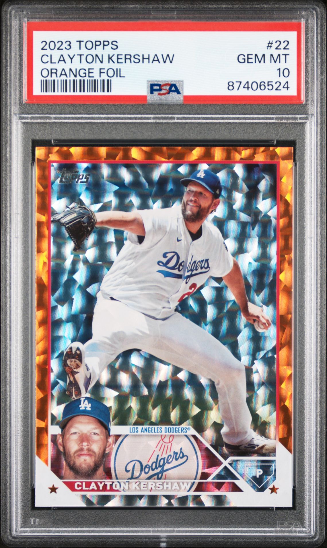 2023 Topps TOPPS ORANGE FOIL #22 Clayton Kershaw front