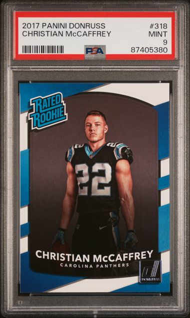 2017 Panini Donruss Rated Rookie #318 Christian McCaffrey front