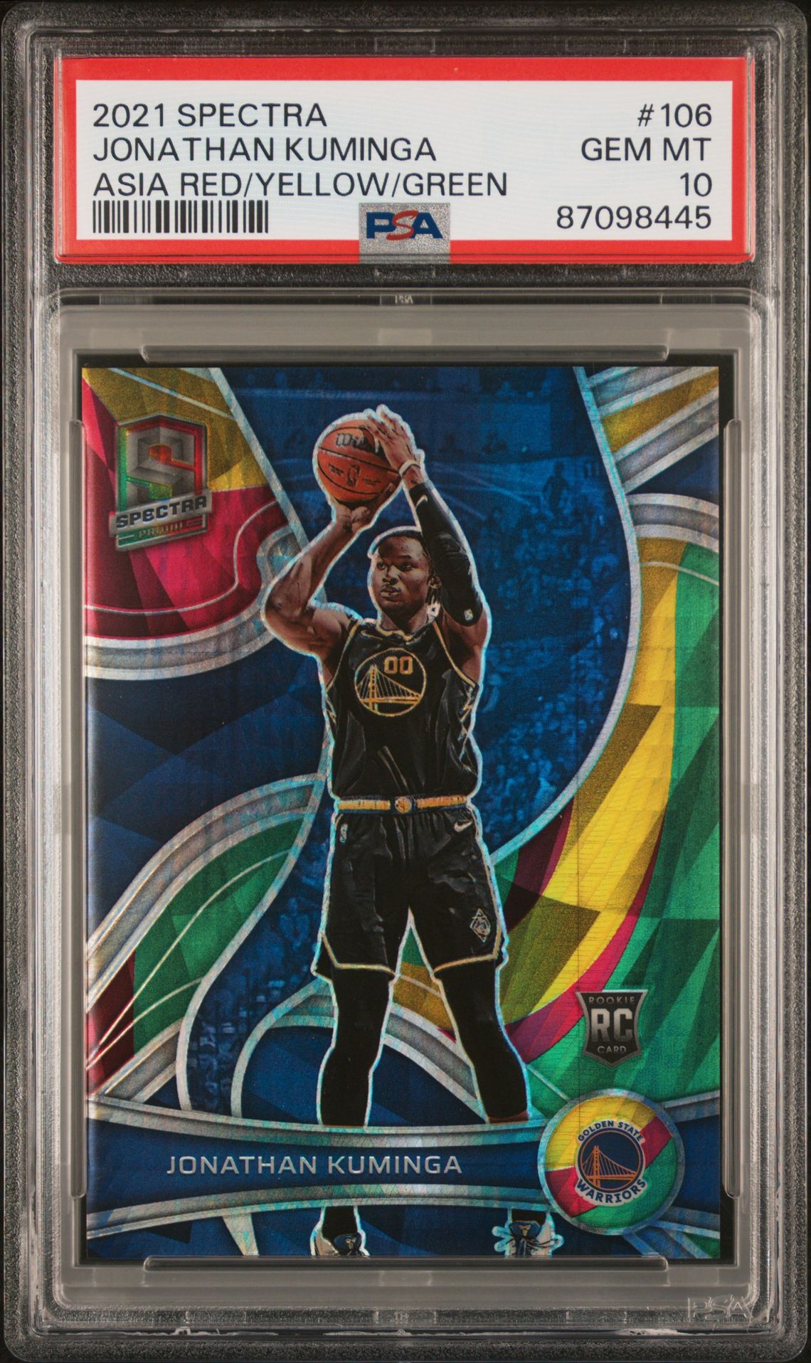 2021 Panini PANINI SPECTRA ASIA RED/YELLOW/GREEN #106 Jonathan Kuminga front
