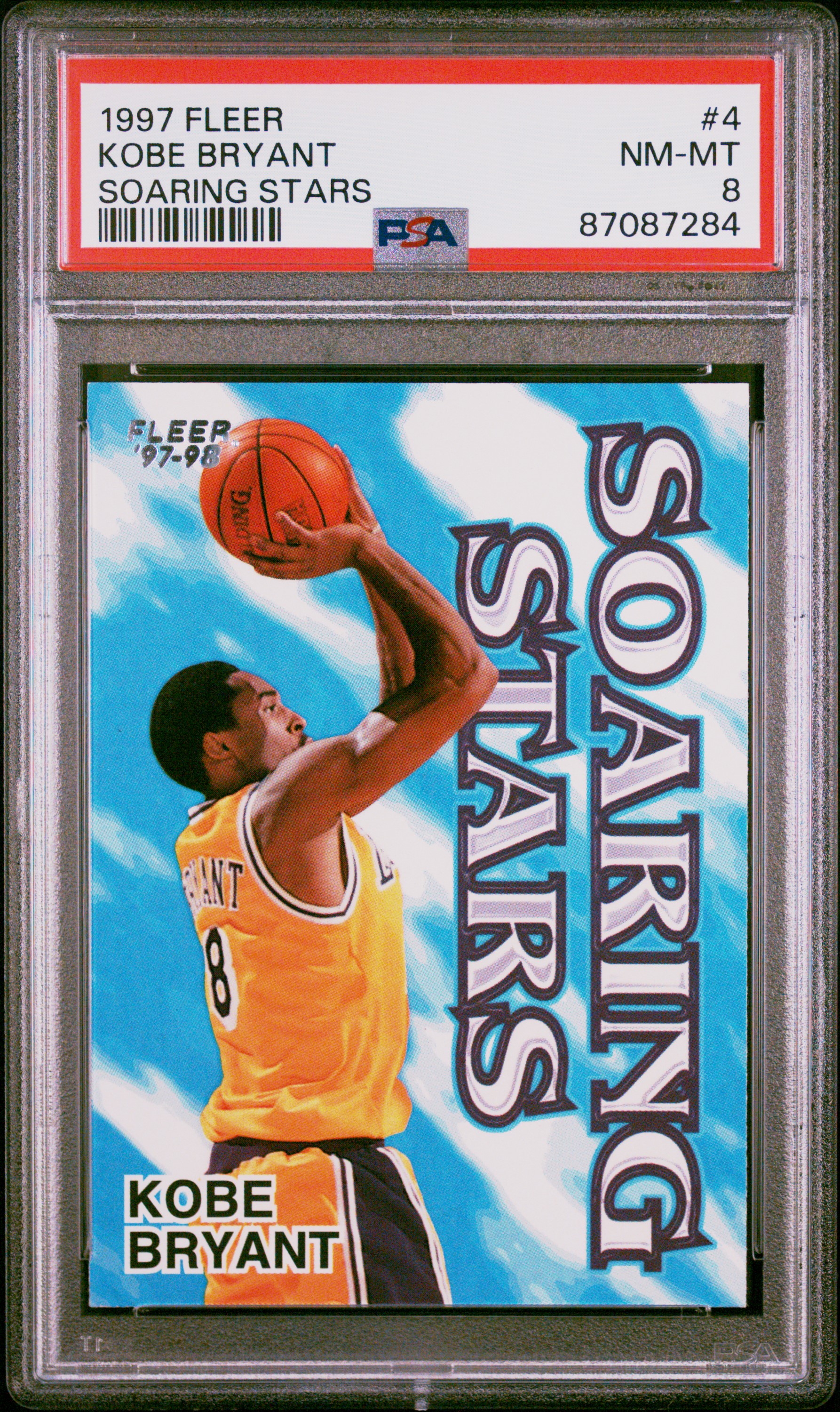 1997-98 Fleer Soaring Stars #4 Kobe Bryant – PSA NM-MT 8
