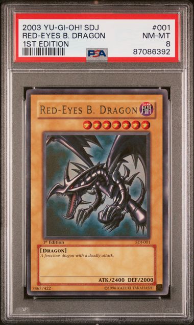 2003 YU-GI-OH! SDJ-001 shops Red Eyes B. Dragon PSA 8 MINT