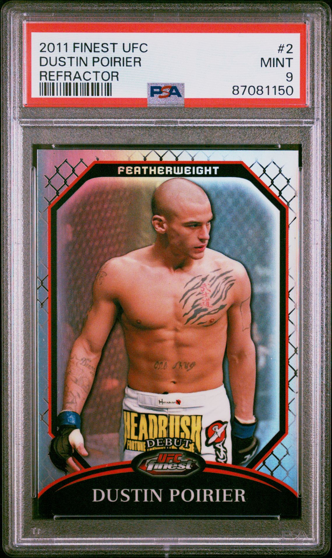2011 Topps FINEST UFC Refractor #2 Dustin Poirier front