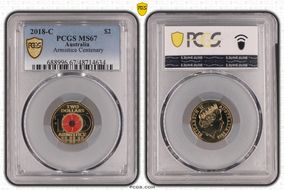 2018-C $2 Armistice Centenary Colorized MS67