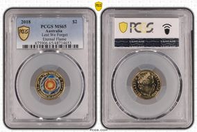 2018 $2 Lest We Forget Eternal Flame Colorized MS65