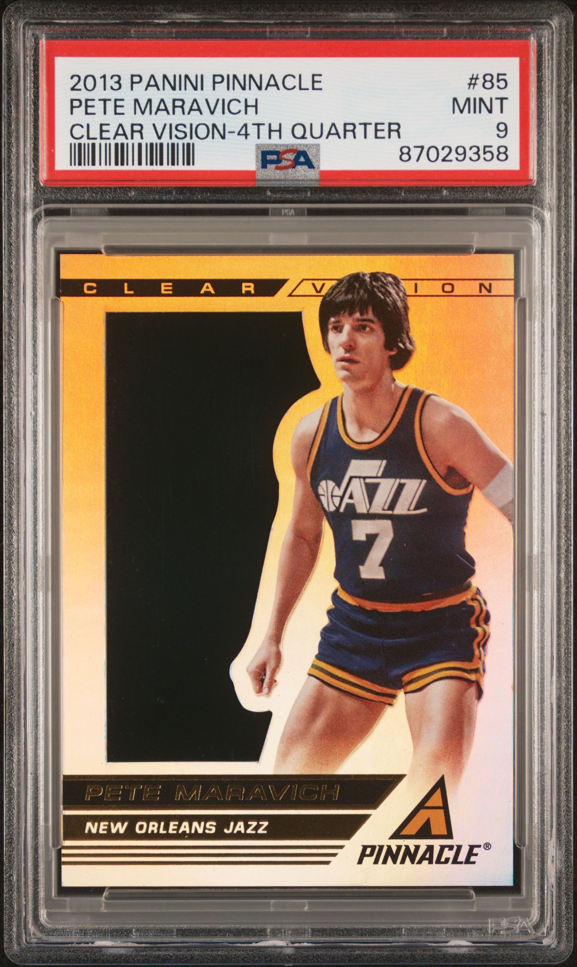 2013 Panini PANINI PINNACLE CLEAR VISION 4TH QUARTER #85 Pete Maravich front