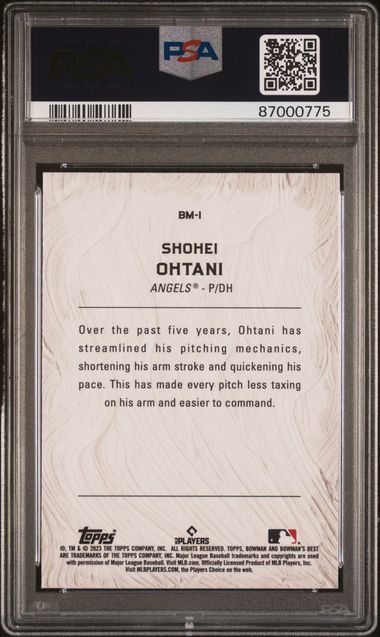 2023 Bowman's Best Bowman Masterpieces Shohei Ohtani #Bm1 Gem Mt 10 back
