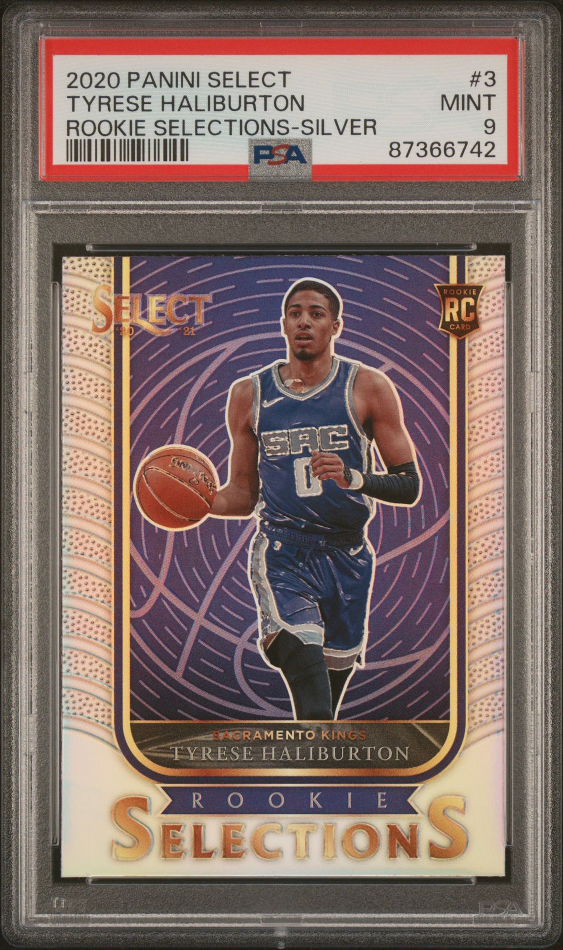 2020 Panini PANINI SELECT ROOKIE SELECTIONS SILVER #3 Tyrese Haliburton front
