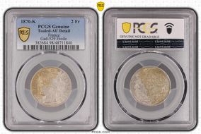 1870-K 2 Fr Gad-529 Étoile N1