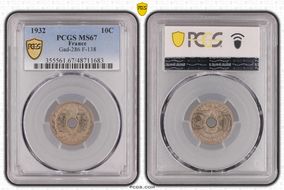 1932 10C Gad-286 F-138 MS67
