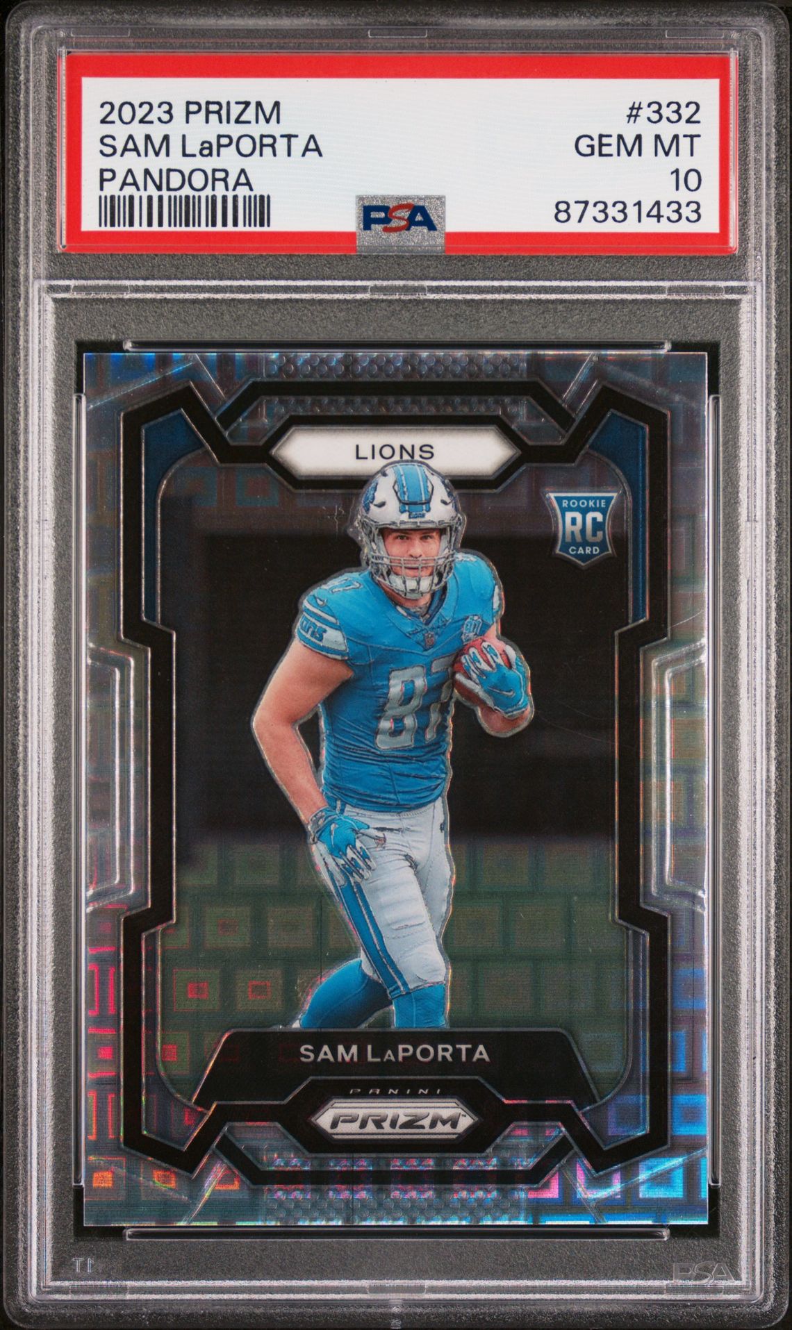 2023 Panini PANINI PRIZM SILVER PRIZM #332 Sam Laporta front