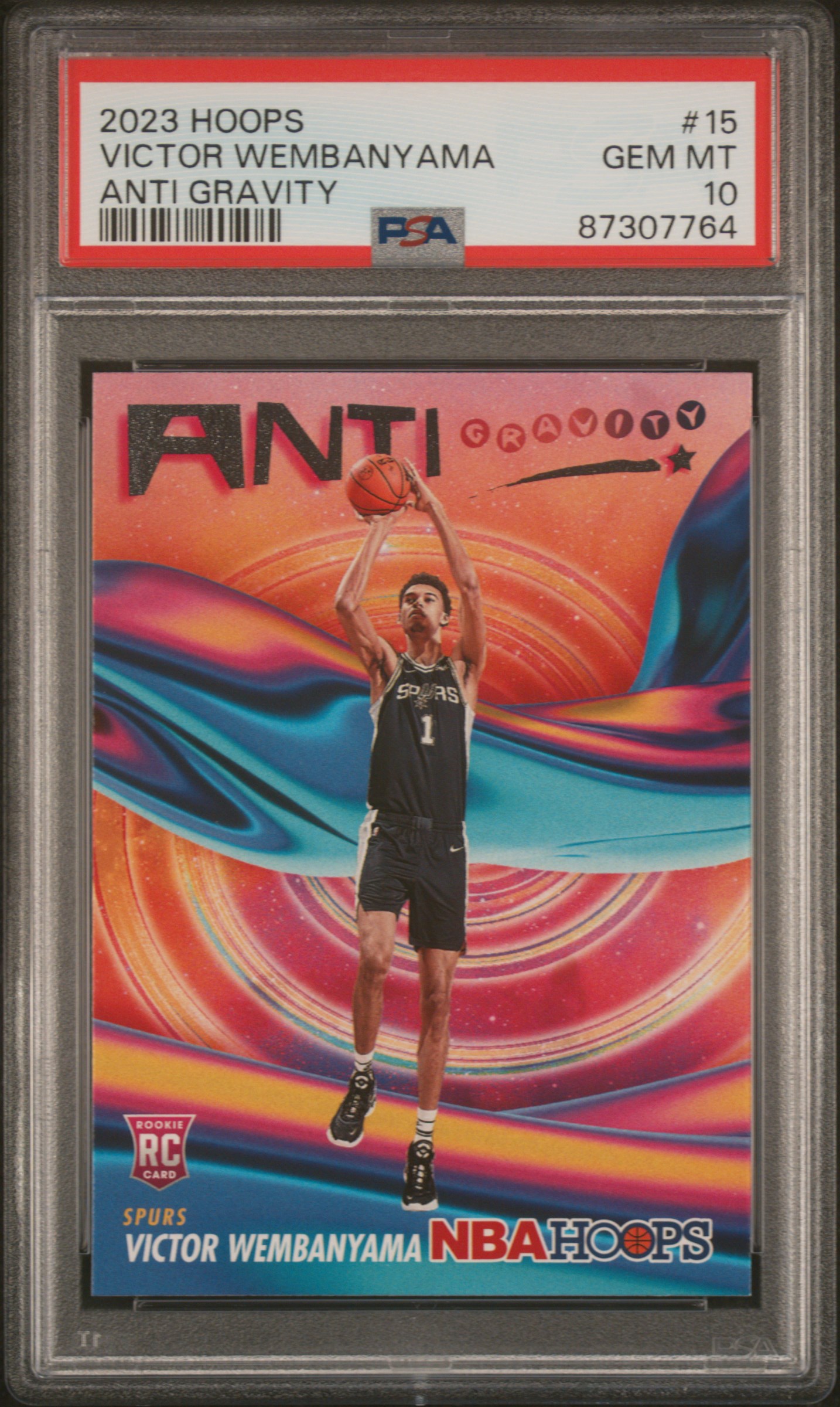 2023-24 Panini NBA Hoops Anti Gravity #15 Victor Wembanyama Rookie Card – PSA GEM MT 10