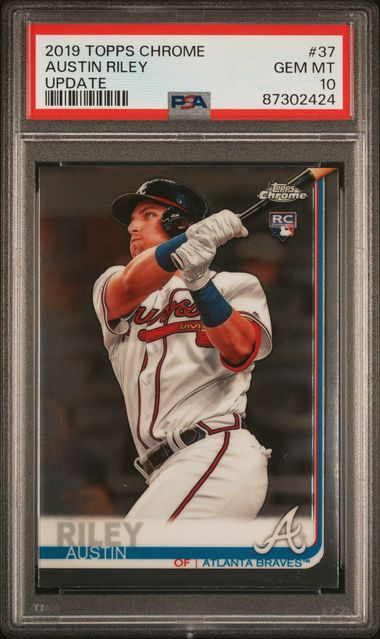 2019 Topps Chrome Update Austin Riley #37 (Update) Gem Mt 10 front