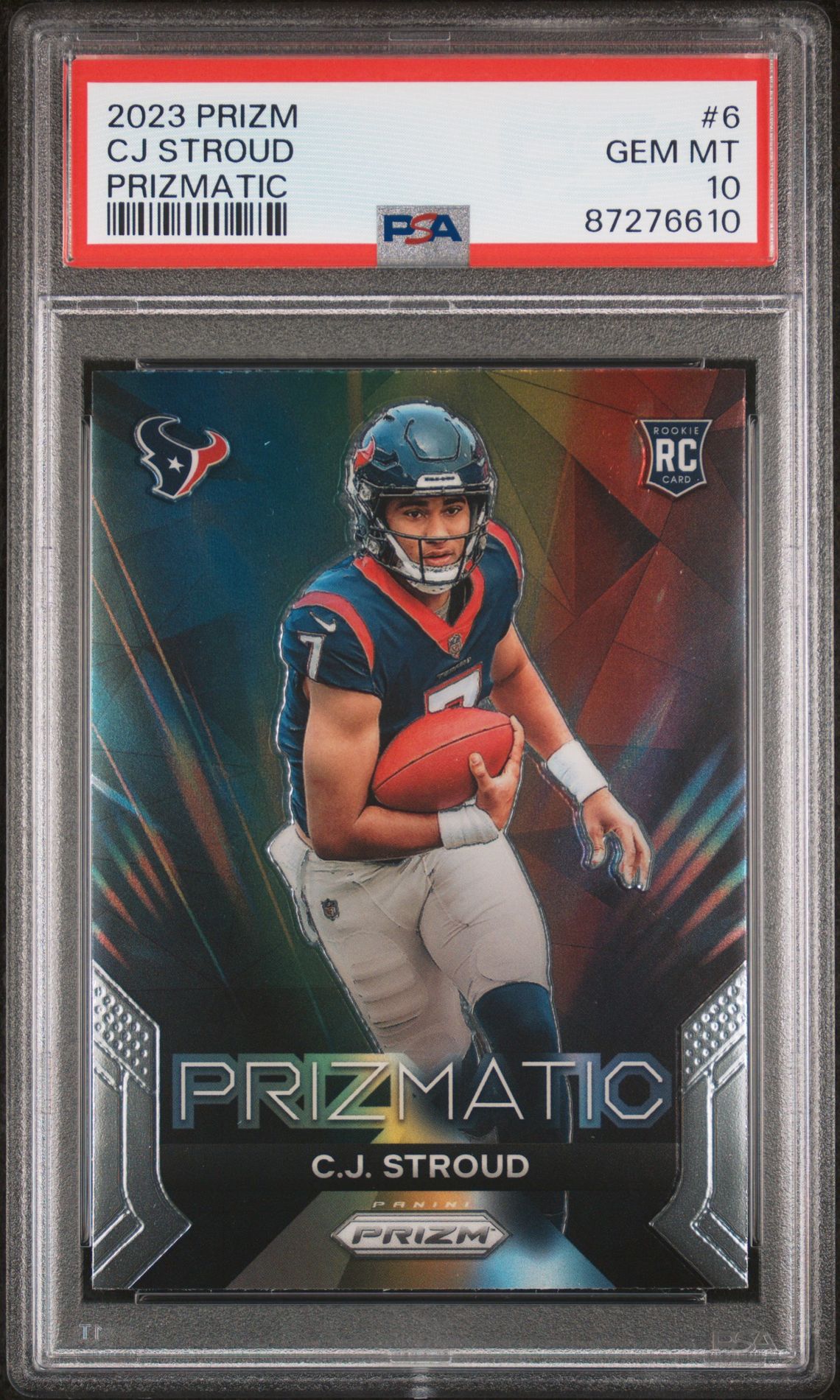 2023 Panini Prizm Prizmatic Cj Stroud #6 Gem Mt 10 front