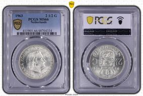 1963 2 1/2 G KM-185 Ag MS66