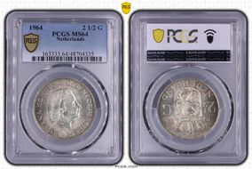 1964 2 1/2 G KM-185 Ag MS64