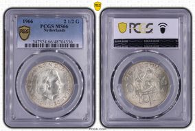1966 2 1/2 G KM-185  Ag MS66