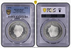 1970 10 G 25th Ann Liberation KM-195  Ag PL67