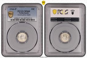 1944-P 10C Acorn privy mark KM-163  Ag MS66