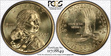 2007-P SAC$1 MS67