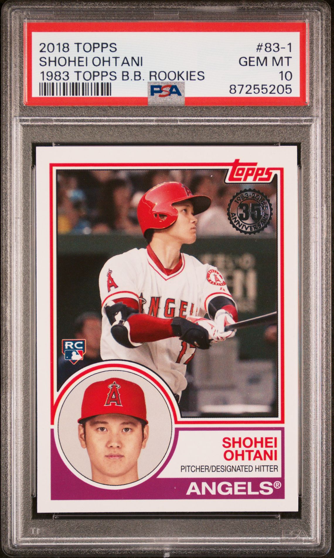 2018 Topps TOPPS 1983 TOPPS BASEBALL ROOKIES 1983 TOPPS B.B. ROOKIES #83-1 Shohei Ohtani front