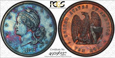 1872 $10 J-1246 PR64BN