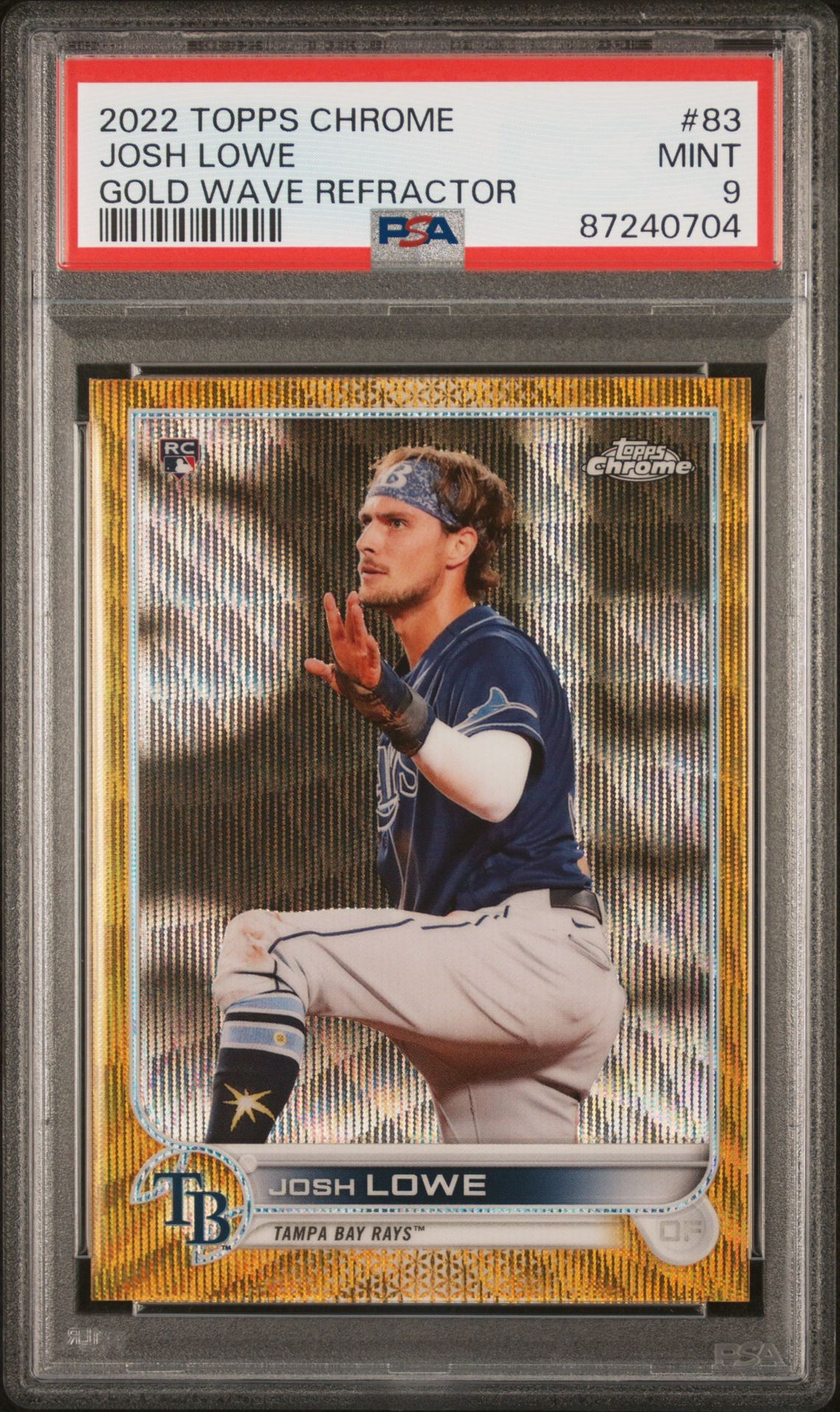 2022 Topps TOPPS CHROME GOLD WAVE REFRACTOR #83 Josh Lowe front