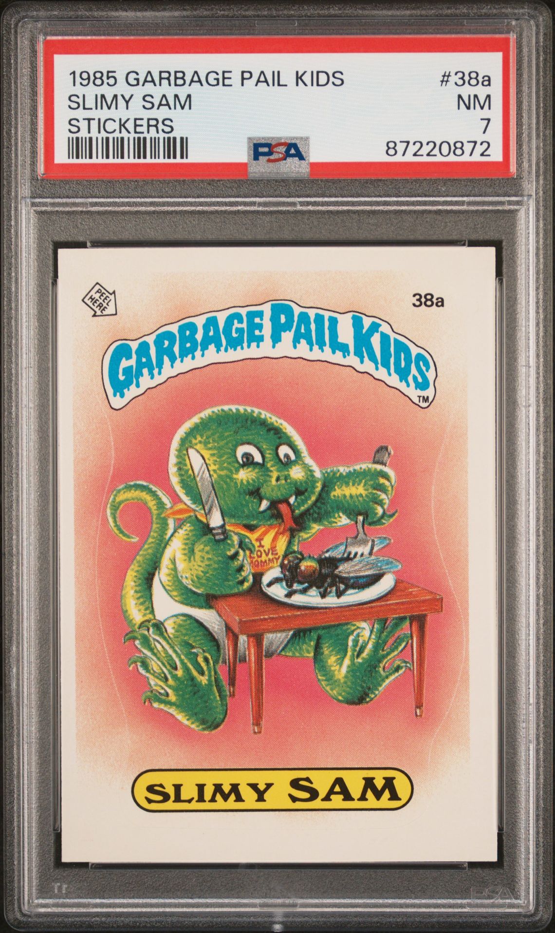 1985 Topps Garbage Pail Kids Series 1 Stickers/Base-Glossy #38A Slimy Sam front
