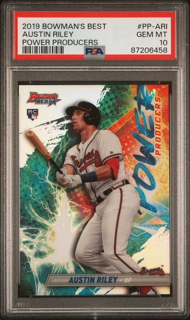 2019 Bowman Bowman's Best Refractor #PP-ARI Austin Riley Producers front