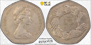 1973 50p S-H2 E.E.C. XF45