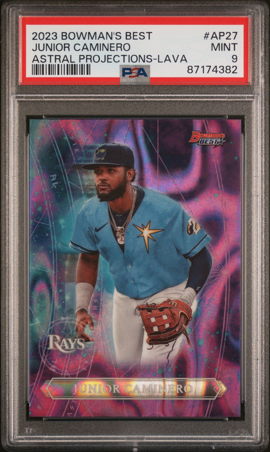 2023 Bowman BOWMAN'S BEST ASTRAL PROJECTIONS Refractor #AP27 Junior Caminero front