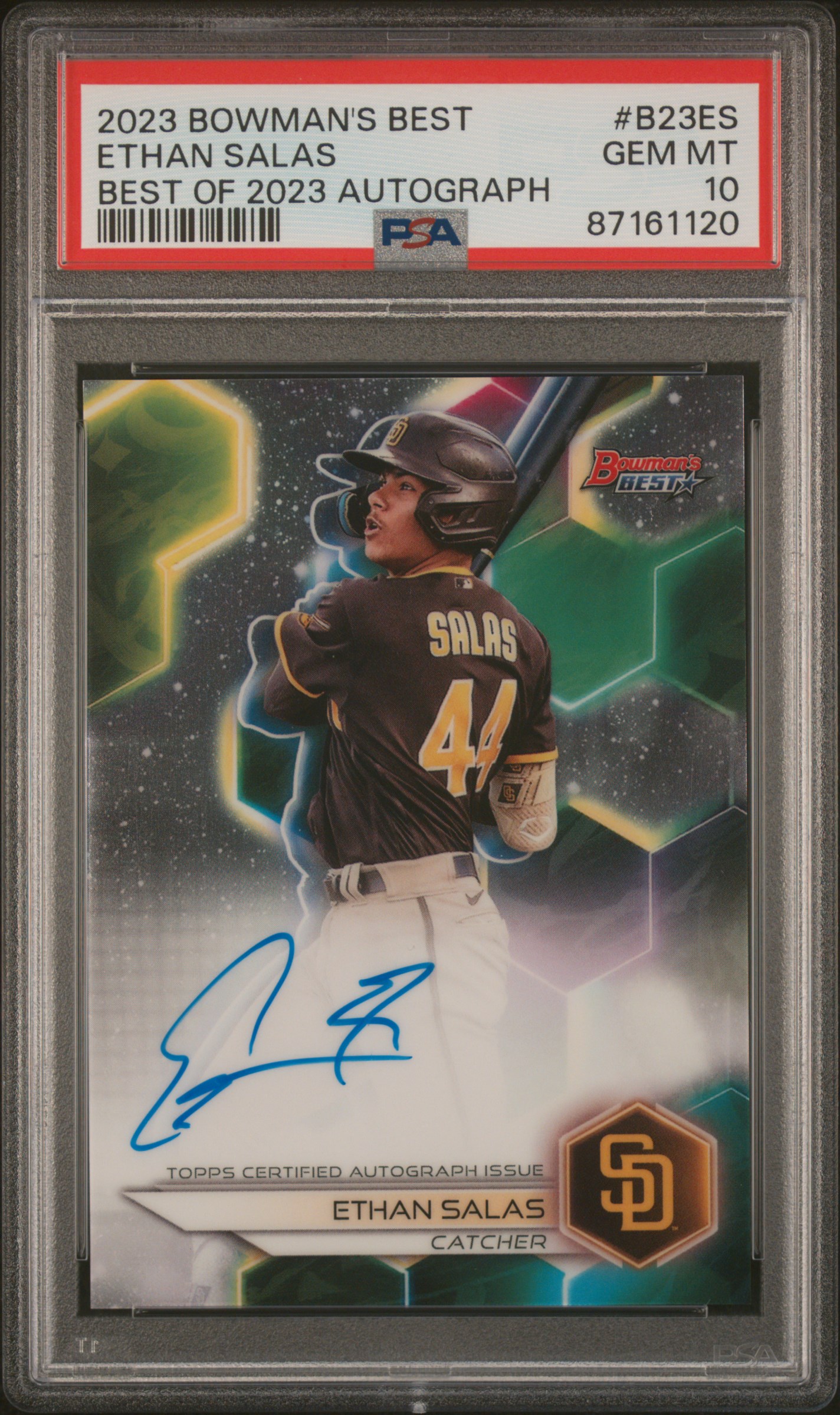 Ethan Salas 2023 Bowman's Best #B23-ES Best of 2023 Autographs