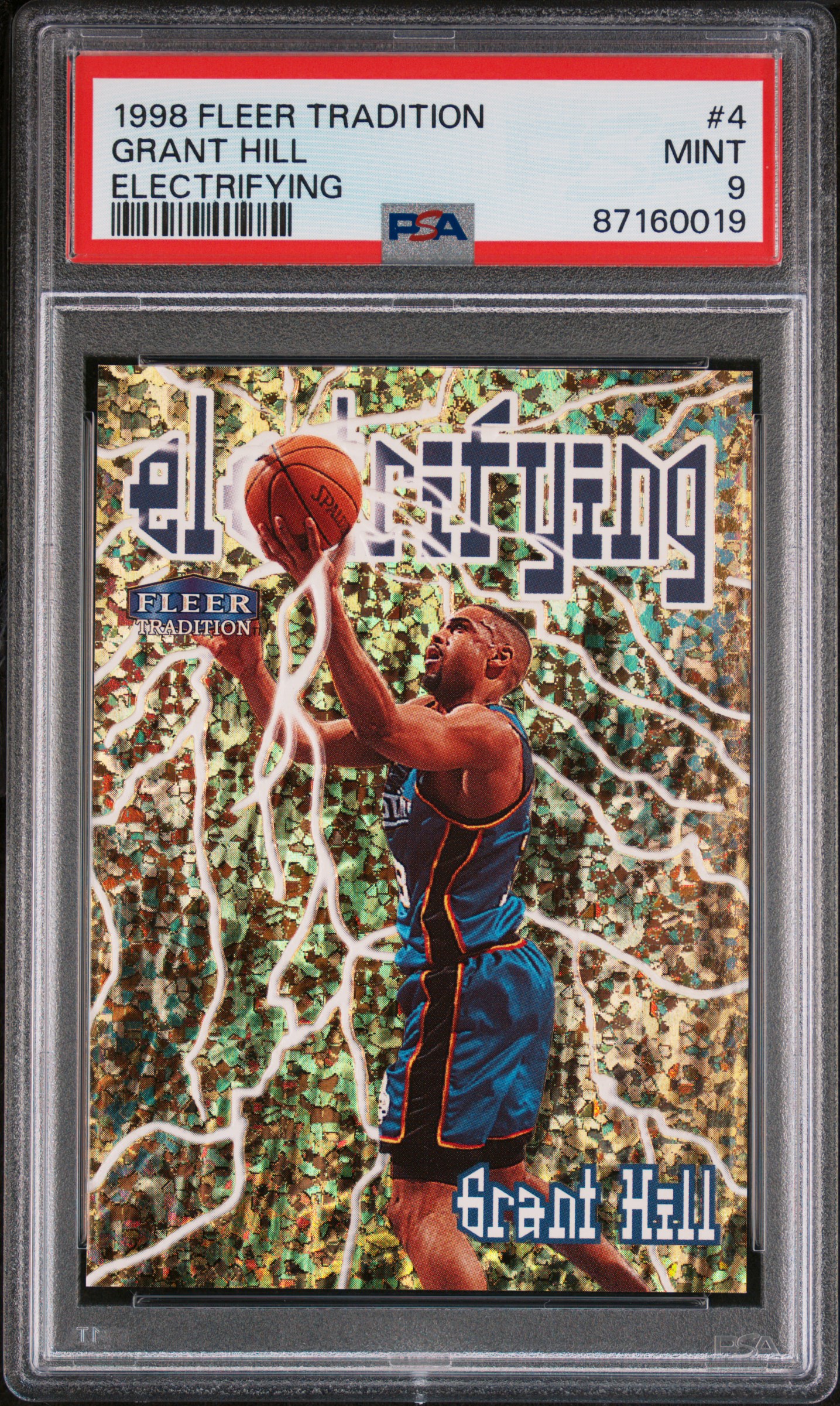 1998 Fleer Tradition Electrifying #4 Grant Hill – PSA MINT 9