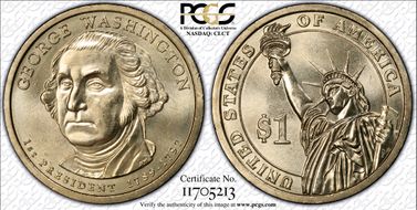 2007-P $1 George Washington Position A MS65