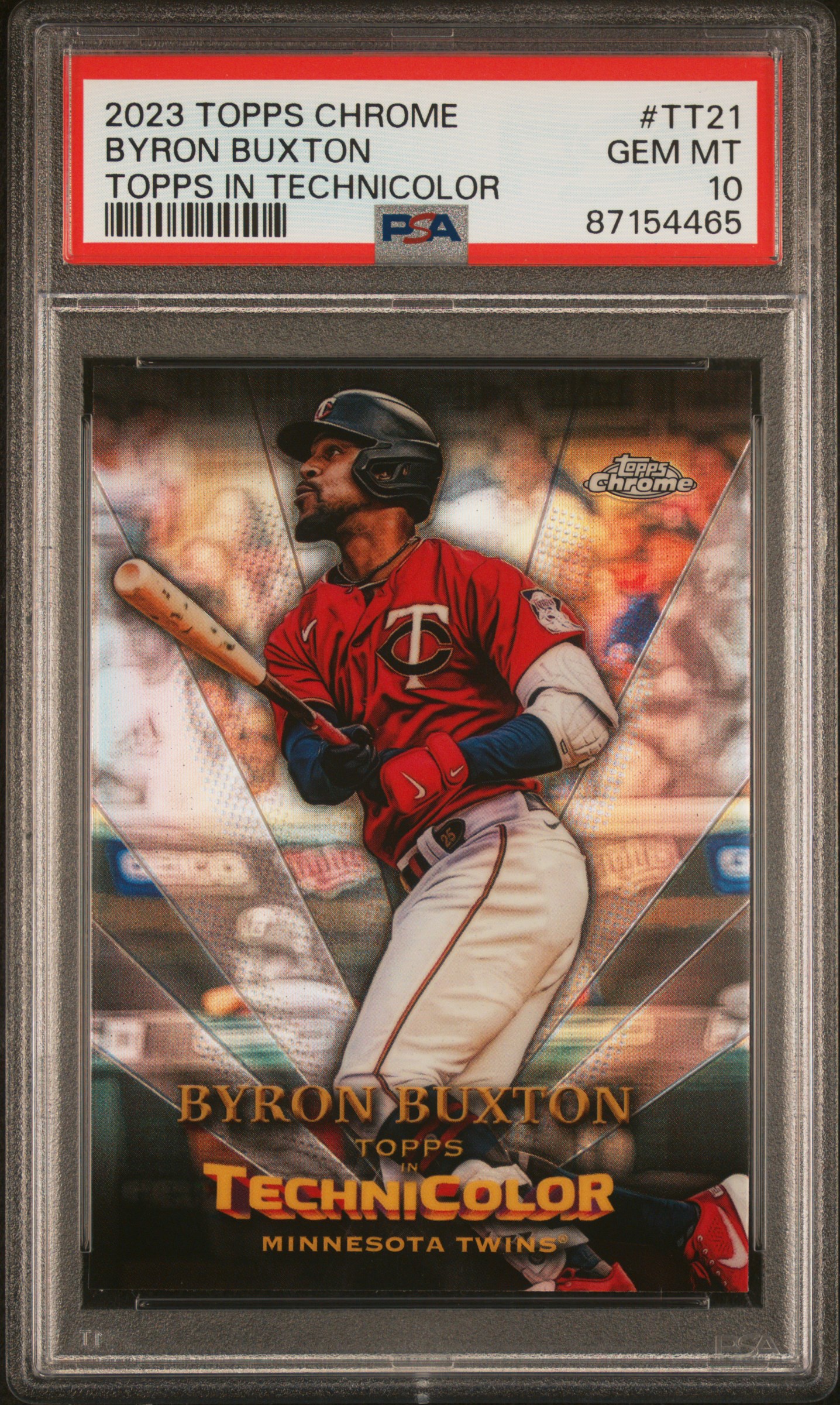 2023 Topps Chrome Topps In Technicolor #TT21 Byron Buxton – PSA GEM MT 10